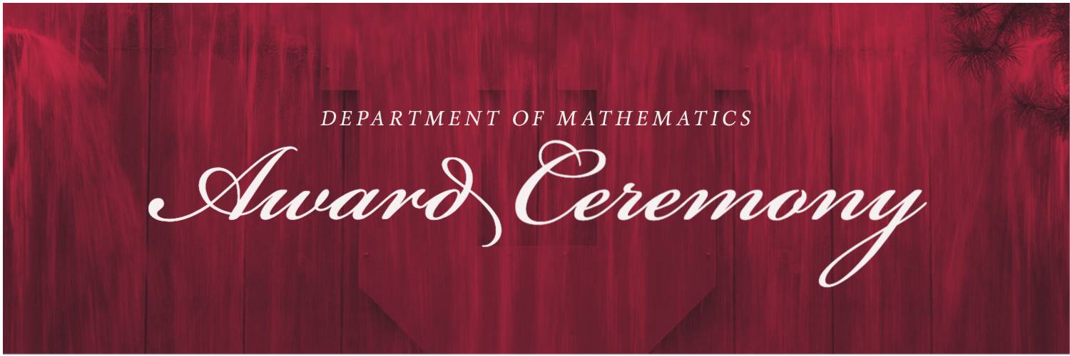 Department of Mathematics Awards Ceremony