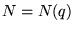 $N=N(q)$