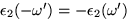 $\epsilon_2(-\omega^\prime)=-\epsilon_2(\omega^\prime)$