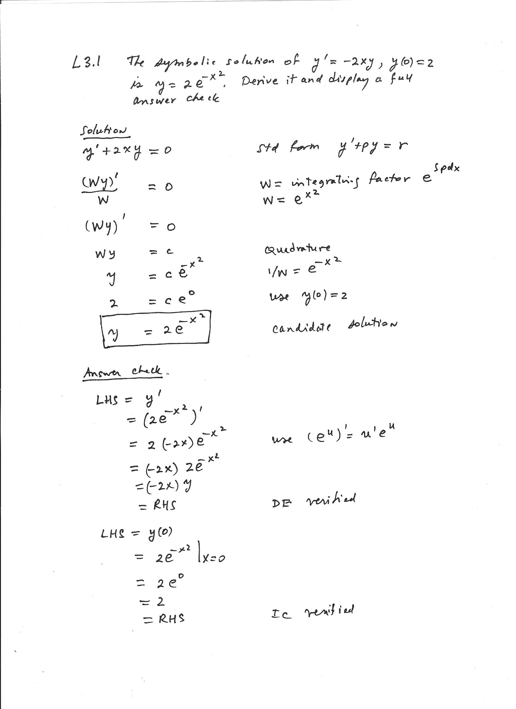 20 Lecture Record F20 Intended For Substitution Method Worksheet Answer Key