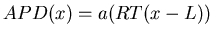 $APD(x) = a(RT(x-L))$