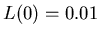 $L(0) = 0.01$