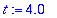 t := 4.0