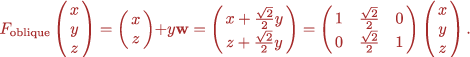 Equation for F.oblique