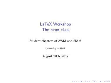 LaTeX exam Class
