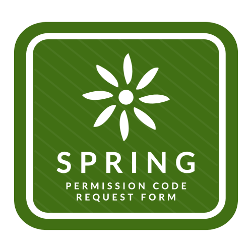 Spring Permission Code Request Form