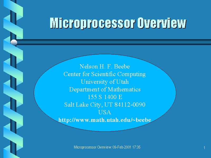 Microprocessor Overview